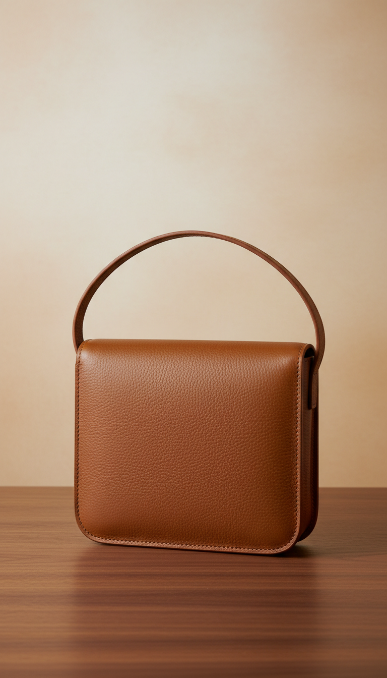 Minimalist Crossbody Bag in Natural Tan